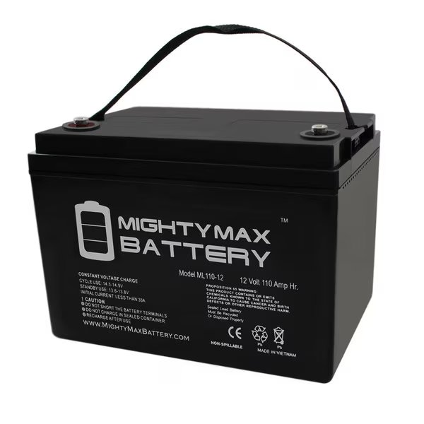 12V 110AH SLA Battery Replacement for MX-121000, NP100-12, Mighty Max Battery, Mfr#: ML110-1247